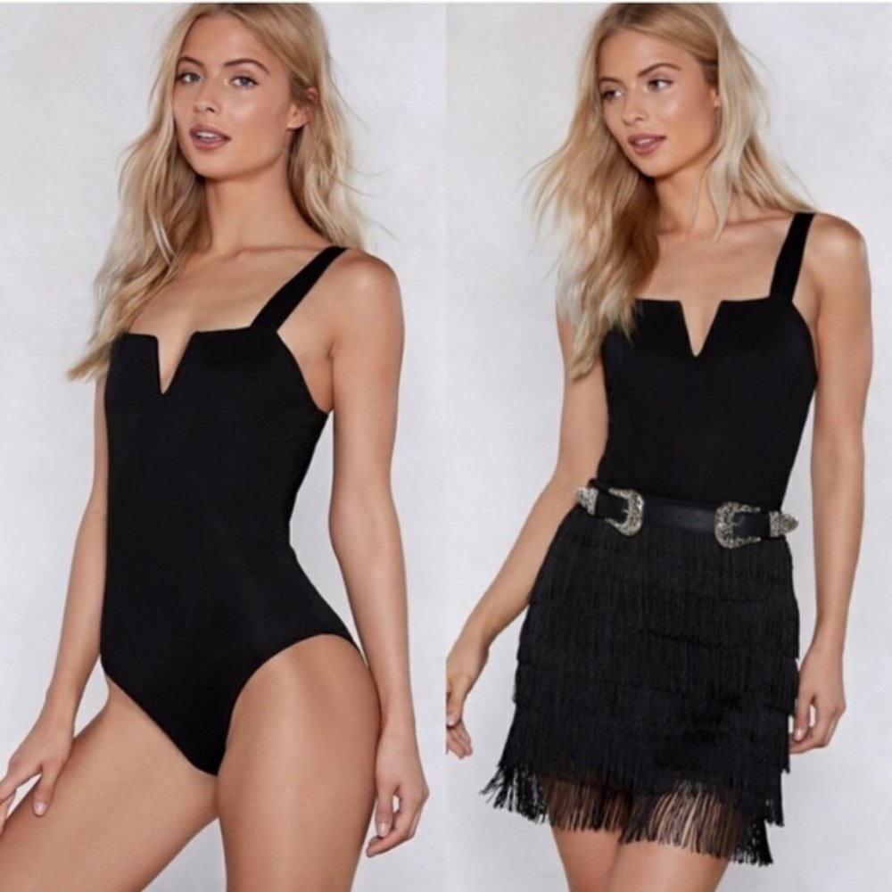 NASTY GAL Can't V Stopped Bodysuit
